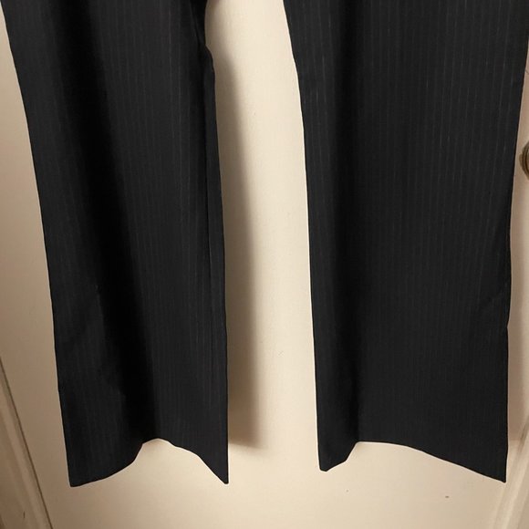 Women's GAP Wool Blue Pinstriped Modern Boot Cut Pants - Size 16R NWT - Picture 3 of 8